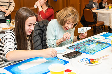 A young girl does an art project with her grandmother. Links to Gifts by Estate Note A young girl does an art project with her grandmother. Links to Gifts by Estate Note